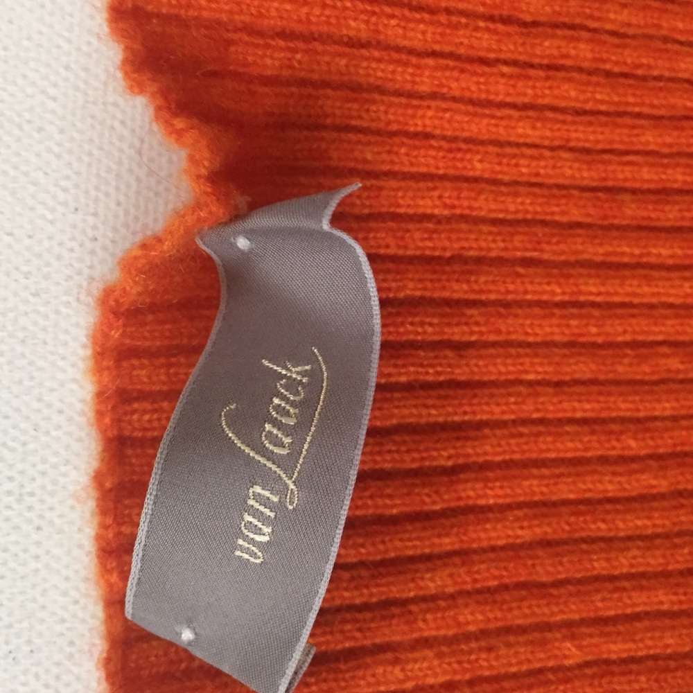 Van Laack Cashmere Italy Strapless Orange Large L